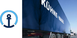 Kühne+Nagel Logo Kühne+Nagel and lettering on truck