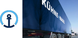 Logo Kühne+Nagel and lettering on truck