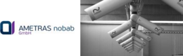 Logo Ametras nobab GmbH links und Foto von Ametras Produkten rechts 